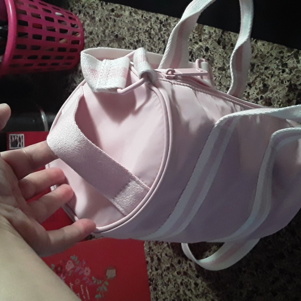 PINK Victoria's Secret Pink and White Mini Duffle Bag - Picture 5 of 7